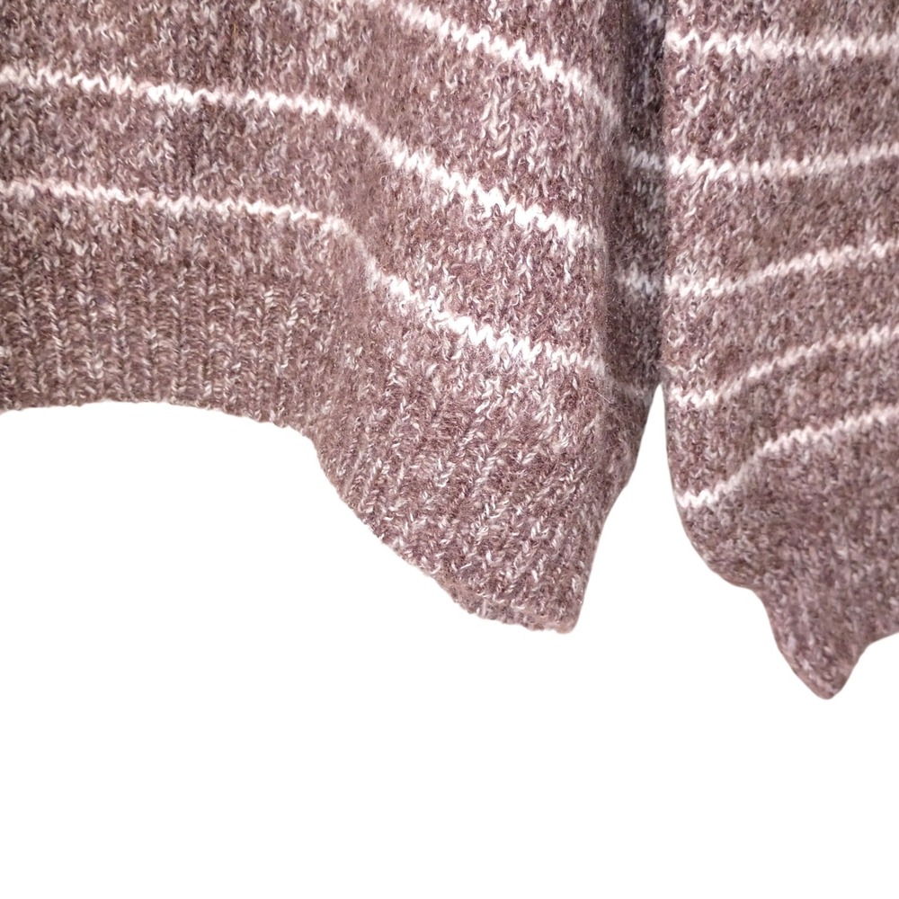 SO Goods For Life Womens Brown Pink Floral Marl Knit V-Neck Sweater Large - Picture 4 of 9